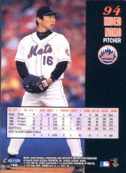 1998 Sports Illustrated World Series Fever #94 Hideo Nomo Back