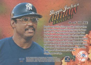 1998 Sports Illustrated World Series Fever - Autumn Excellence #4 AE Reggie Jackson Back