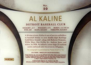 2014 Panini Immaculate Collection - Immaculate Ink Holo Gold #50 Al Kaline Back