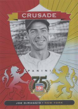 2014 Panini Hall of Fame 75th Year Anniversary - Crusades Red #28 Joe DiMaggio Front