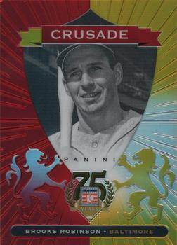 2014 Panini Hall of Fame 75th Year Anniversary - Crusades Red #56 Brooks Robinson Front