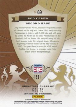 2014 Panini Hall of Fame 75th Year Anniversary - Crusades Red #69 Rod Carew Back