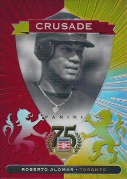 2014 Panini Hall of Fame 75th Year Anniversary - Crusades Red #95 Roberto Alomar Front