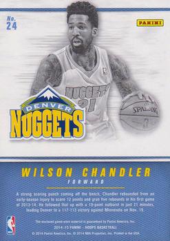 2014-15 Hoops - Authentics #24 Wilson Chandler Back