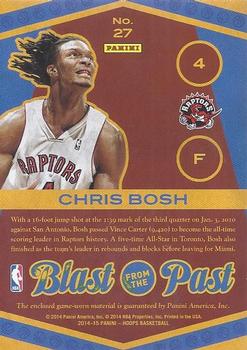 2014-15 Hoops - Blast from the Past #27 Chris Bosh Back