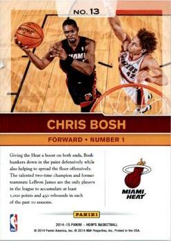 2014-15 Hoops - End 2 End #13 Chris Bosh Back
