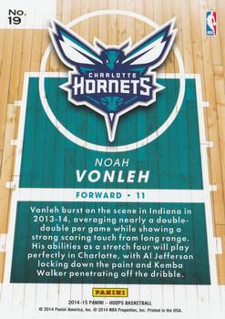 2014-15 Hoops - Faces of the Future #19 Noah Vonleh Back