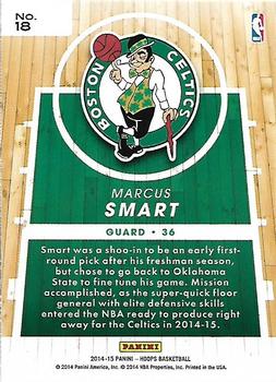 2014-15 Hoops - Faces of the Future #18 Marcus Smart Back