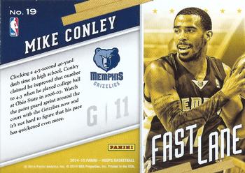 2014-15 Hoops - Fast Lane #19 Mike Conley Back