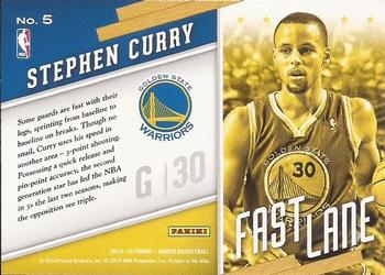 2014-15 Hoops - Fast Lane #5 Stephen Curry Back