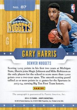2014-15 Hoops - Great SIGnificance Gold #87 Gary Harris Back