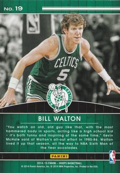 2014-15 Hoops - High Honors #19 Bill Walton Back