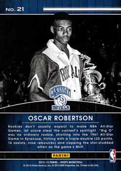 2014-15 Hoops - High Honors #21 Oscar Robertson Back