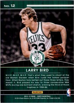 2014-15 Hoops - High Honors #12 Larry Bird Back