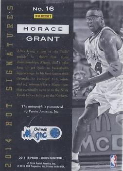 2014-15 Hoops - Hot Signatures #16 Horace Grant Back