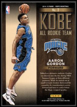 2014-15 Hoops - Kobe's All-Rookie Team #3 Aaron Gordon Back