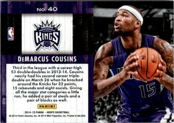2014-15 Hoops - Lights...Camera...Action! #40 DeMarcus Cousins Back