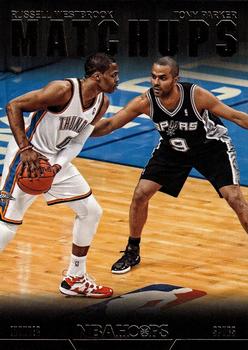 2014-15 Hoops - Matchups #7 Russell Westbrook / Tony Parker Front