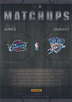 2014-15 Hoops - Matchups #8 Kevin Durant / LeBron James Back