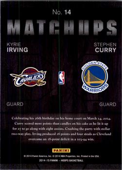 2014-15 Hoops - Matchups #14 Kyrie Irving / Stephen Curry Back