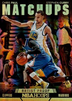 2014-15 Hoops - Matchups Artist's Proof #12 Stephen Curry / Chris Paul Front