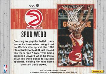 2014-15 Hoops - Moments of Greatness #8 Spud Webb Back