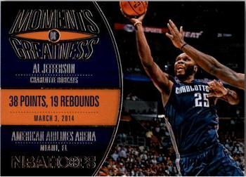 2014-15 Hoops - Moments of Greatness #1 Al Jefferson Front