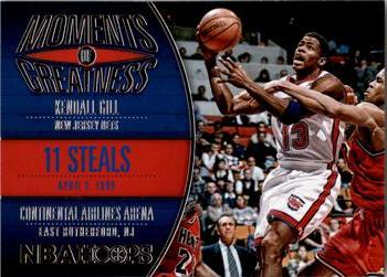 2014-15 Hoops - Moments of Greatness #14 Kendall Gill Front