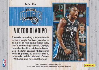 2014-15 Hoops - Moments of Greatness #16 Victor Oladipo Back