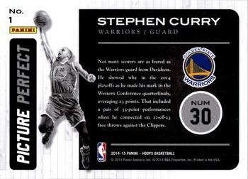 2014-15 Hoops - Picture Perfect #1 Stephen Curry Back