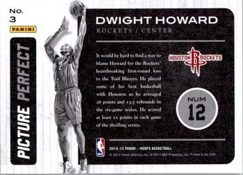 2014-15 Hoops - Picture Perfect #3 Dwight Howard Back