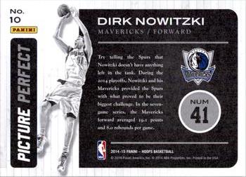 2014-15 Hoops - Picture Perfect #10 Dirk Nowitzki Back