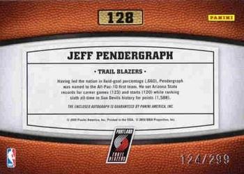 2009-10 Panini Timeless Treasures #128 Jeff Pendergraph Back