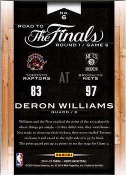 2014-15 Hoops - Road to the Finals #6 Deron Williams Back