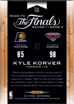 2014-15 Hoops - Road to the Finals #10 Kyle Korver Back