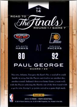 2014-15 Hoops - Road to the Finals #14 Paul George Back