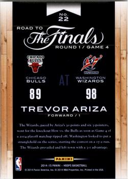 2014-15 Hoops - Road to the Finals #22 Trevor Ariza Back
