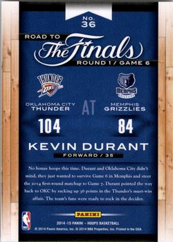 2014-15 Hoops - Road to the Finals #36 Kevin Durant Back