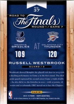 2014-15 Hoops - Road to the Finals #37 Russell Westbrook Back