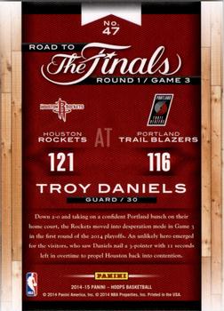 2014-15 Hoops - Road to the Finals #47 Troy Daniels Back