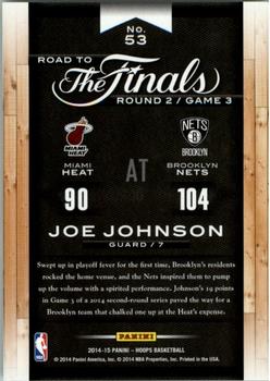 2014-15 Hoops - Road to the Finals #53 Joe Johnson Back