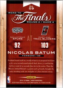 2014-15 Hoops - Road to the Finals #59 Nicolas Batum Back