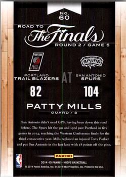 2014-15 Hoops - Road to the Finals #60 Patty Mills Back