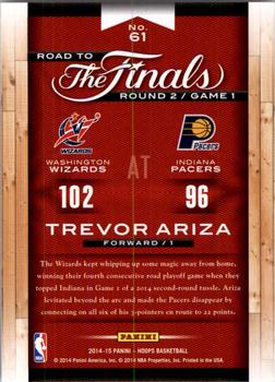 2014-15 Hoops - Road to the Finals #61 Trevor Ariza Back