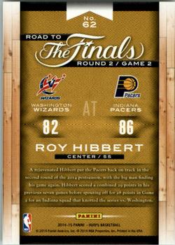 2014-15 Hoops - Road to the Finals #62 Roy Hibbert Back