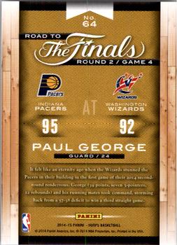 2014-15 Hoops - Road to the Finals #64 Paul George Back