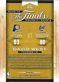 2014-15 Hoops - Road to the Finals #66 David West Back