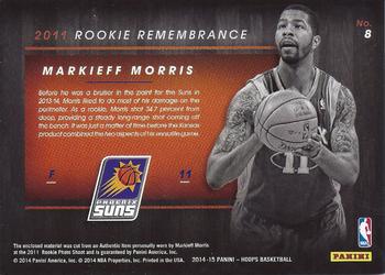 2014-15 Hoops - Rookie Remembrance #8 Markieff Morris Back