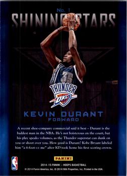 2014-15 Hoops - Shining Stars #1 Kevin Durant Back