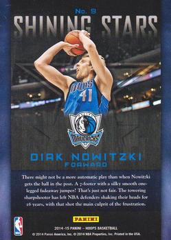 2014-15 Hoops - Shining Stars #9 Dirk Nowitzki Back